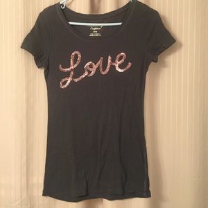 💲 Bundle 2 for $10 American Eagle Love T-shirt M Sequins Tee